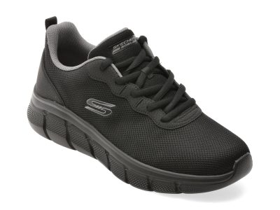 Pantofi sport SKECHERS negri, BOBS B FLEX, din material textil