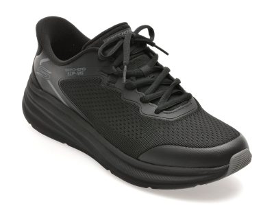 Pantofi sport SKECHERS negri, BOBS SKILLZ, din material textil