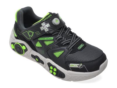Pantofi sport SKECHERS negri, GAMETRONIX 3.0, din material textil