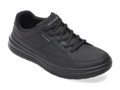 Pantofi sport SKECHERS negri, STERLING, din piele ecologica