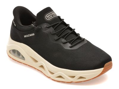 Pantofi sport SKECHERS negri, UNO GLIDE-STEP, din material textil