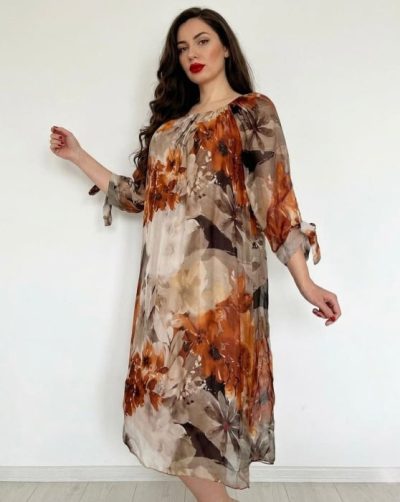 Rochie dreapta tip matase Mariana 19