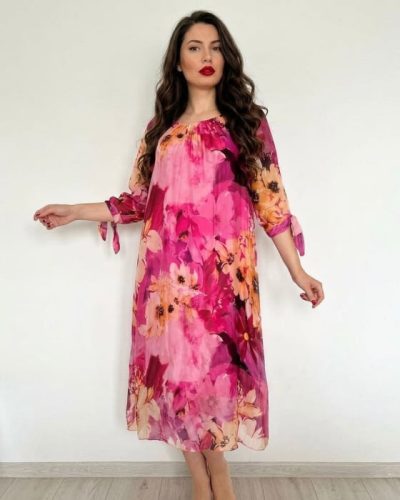 Rochie dreapta tip matase Mariana 21