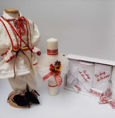 Set Botez Traditional Raul 15 - 3 piese   Botez Traditional : costumas , trusou si lumanare