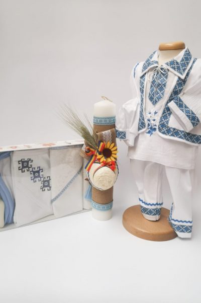 Set Botez Traditional Raul 3 piese   Botez Traditional : costumas, lumanare si trusou