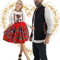 Set Cuplu 632   Vesta cu Broderie si Ie traditionala cu broderie