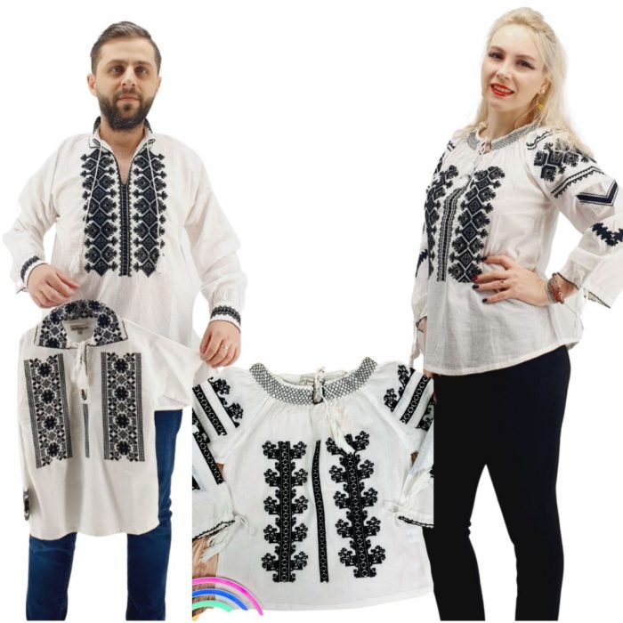 Set Familie Traditionala 159   Camasi traditionale cu broderie
