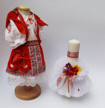 Set Traditional Botez - Costumas fetita Lumanare 7
