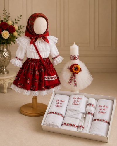 Set Traditional Botez - Costumas Trusou Lumanare Carmen 2