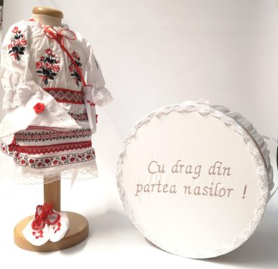 Set Traditional Botez  Fetita - Costumas + Cutie trusou 5