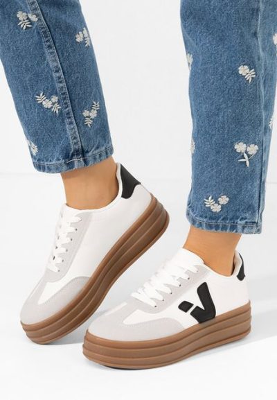 Sneakers dama Linelsa albi