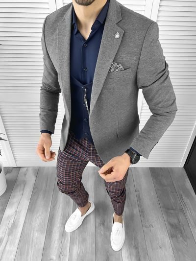 Tinuta barbati smart casual Pantaloni + Camasa + Sacou+Vesta 10457