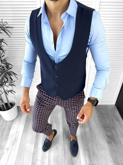 Tinuta barbati smart casual Pantaloni + Camasa+Vesta 12667