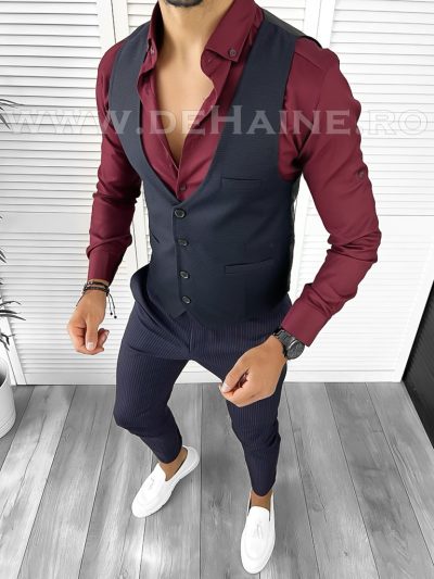 Tinuta barbati smart casual Pantaloni + Camasa+Vesta  B9129