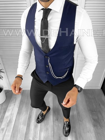 Vesta barbati eleganta slim fit bleumarin B8119 O1-4.2