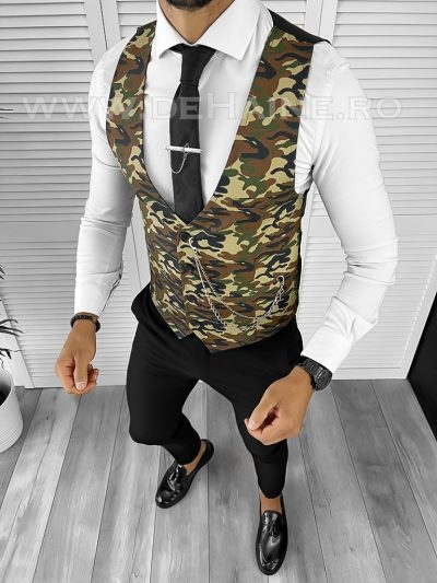 Vesta barbati slim fit camuflaj B8249