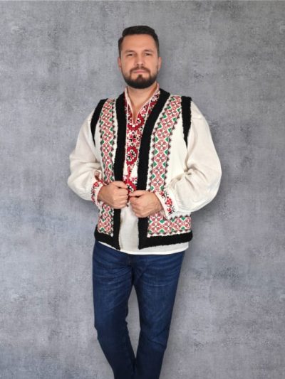 Vesta brodata traditional Dorin