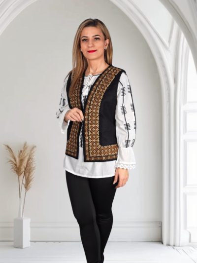 Vesta brodata traditional Luana 3