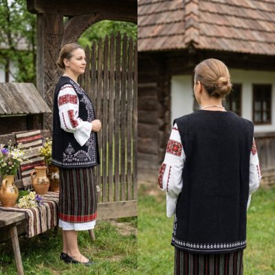 Vesta din stofa traditionala Ioana