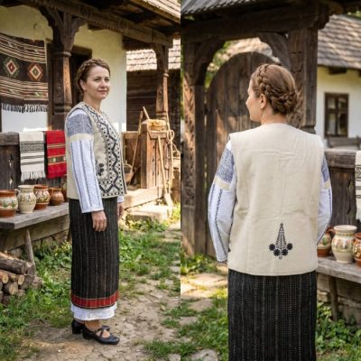 Vesta din stofa traditionala Lucia 2